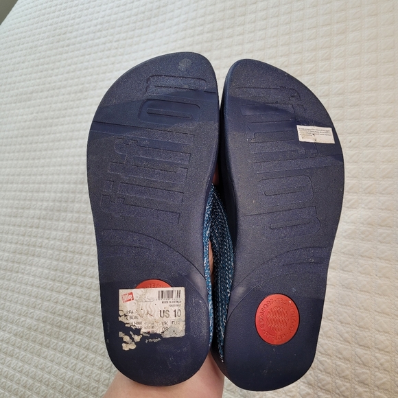 Fitflop Women's 10 Blue Flip Flops - Picture 7 of 10